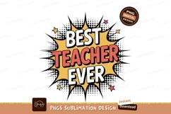 Best Teacher Ever Comic Style image Product Image 1