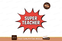 Red starburst super teacher education Product Image 1