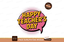 Happy Teachers Day Comic Speech Bubble image Product Image 1