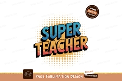 Super Teacher Comic Style education superhero Product Image 1