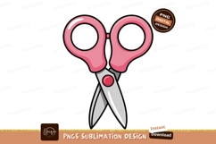 Pink handled scissors crossed silver cutting Product Image 1