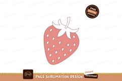 Pink strawberry illustration fruit food Product Image 1