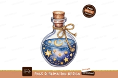 Green liquid filled cork stoppered glass bottle imagev Product Image 1