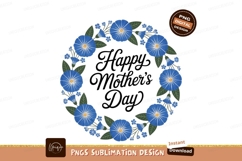 Blue floral wreath happy mothers day flowers Product Image 1