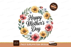 Floral wreath greeting poppies yellow Product Image 1