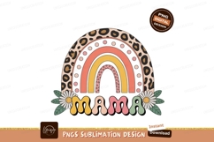Boho rainbow mama floral design leopard Product Image 1