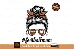 Messy bun football fan heart sunglasses image Product Image 1