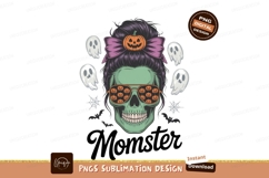 Green skull spooky Halloween mom ghost pumpkin Product Image 1