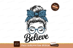 Messy Bun Leopard Bow Glasses image Product Image 1