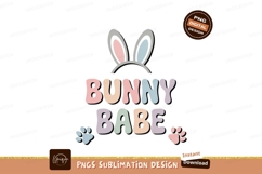 Bunny Babe Pastel Text ears Product Image 1