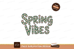 Spring flowers text green pink Product Image 1
