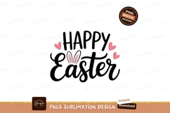 Pink hearts happy easter greeting celebration Product Image 1
