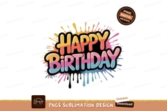 Colorful happy birthday splash celebration Product Image 1