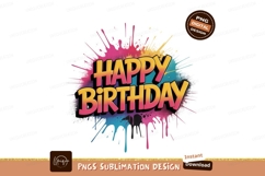 Colorful birthday splash celebration greeting Product Image 1