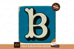 Blue letter b block white Product Image 1