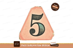 Pink triangle number five black Product Image 1
