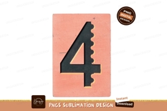 Copper stencil number four orange Product Image 1