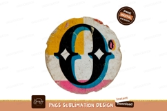 Vintage letter O graphic black Product Image 1