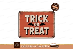Trick or Treat Halloween Sign orange Product Image 1