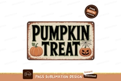 Halloween pumpkin treat sign orange Product Image 1