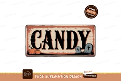 Halloween candy sign pumpkins tombstones image Product Image 1