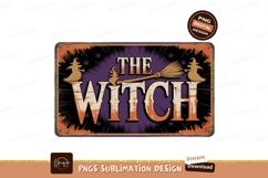 The witch broom silhouette halloween spooky Product Image 1