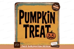 Pumpkin treat sign halloween orange Product Image 1