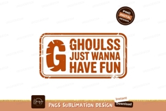 Orange Ghoul Fun Graphic text Product Image 1