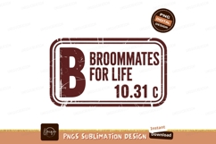 Maroon distressed emblem with text graphic Product Image 1