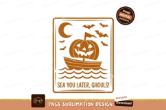 Jackolantern boat bats moon halloween pumpkin Product Image 1
