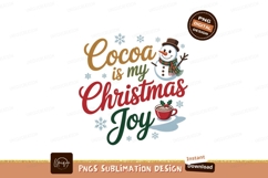 Christmas cocoa snowman joy image Product Image 1