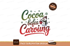 Christmas cocoa snowman festive phrase image Product Image 1