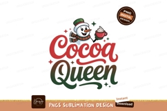 Snowman hot chocolate holiday text image Product Image 1