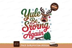 Grumpy reindeer and fallen pine tree christmas Product Image 1