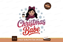 Festive girl with scarf and snowflakes christmas babe Product Image 1
