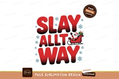 Sleigh riding santa slay allt way gifts snowflakes Product Image 1