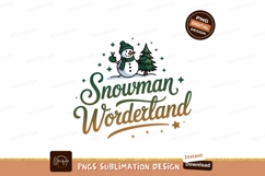 Snowman Wonderland festive winter scene holiday Product Image 1