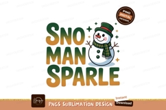Snowman wearing hat and scarf winter holiday Product Image 1