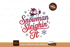 Snowman Sleighin It winter holiday Product Image 1