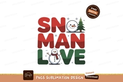 Snowman love festive greeting winter holiday Product Image 1