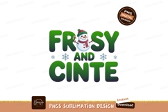 Frosty snowman festive text winter holiday Product Image 1