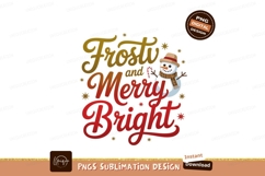 Frosty Merry Bright Snowman christmas holiday Product Image 1