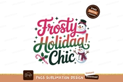 Frosty Holiday Chic Snowman Candy Cane image Product Image 1
