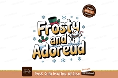 Frosty snowman holiday greeting christmas holly Product Image 1