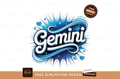 Gemini zodiac sign bursting with blue astrology horoscope Product Image 1