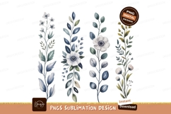 Floral botanical branches watercolor leaves Product Image 1