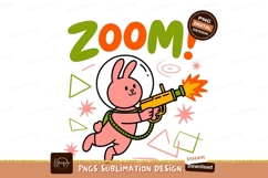 Pink rabbit firing laser gun image Product Image 1