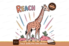 Giraffe reaching for stars desert cactus Product Image 1