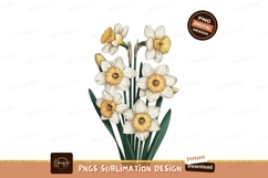 White yellow daffodils bouquet flowers green Product Image 1