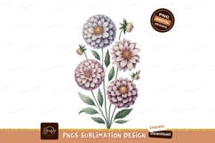 Purple pink white flowers bouquet floral Product Image 1
